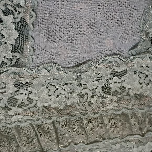 Free People Lace Blouse in Light Blue - Picture 2 of 3